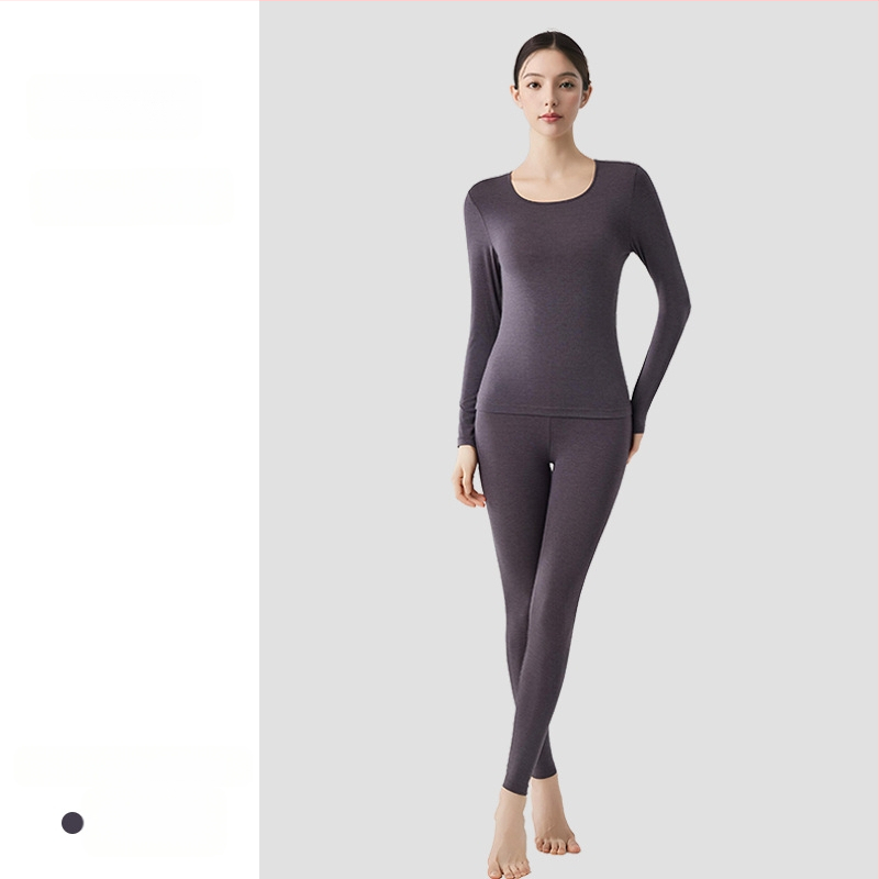 Moterų modalinis terminis pagrindinis rinkinys – plonas, vieno sluoksnio, šildymas, antibakterinis, 51,5% modalas