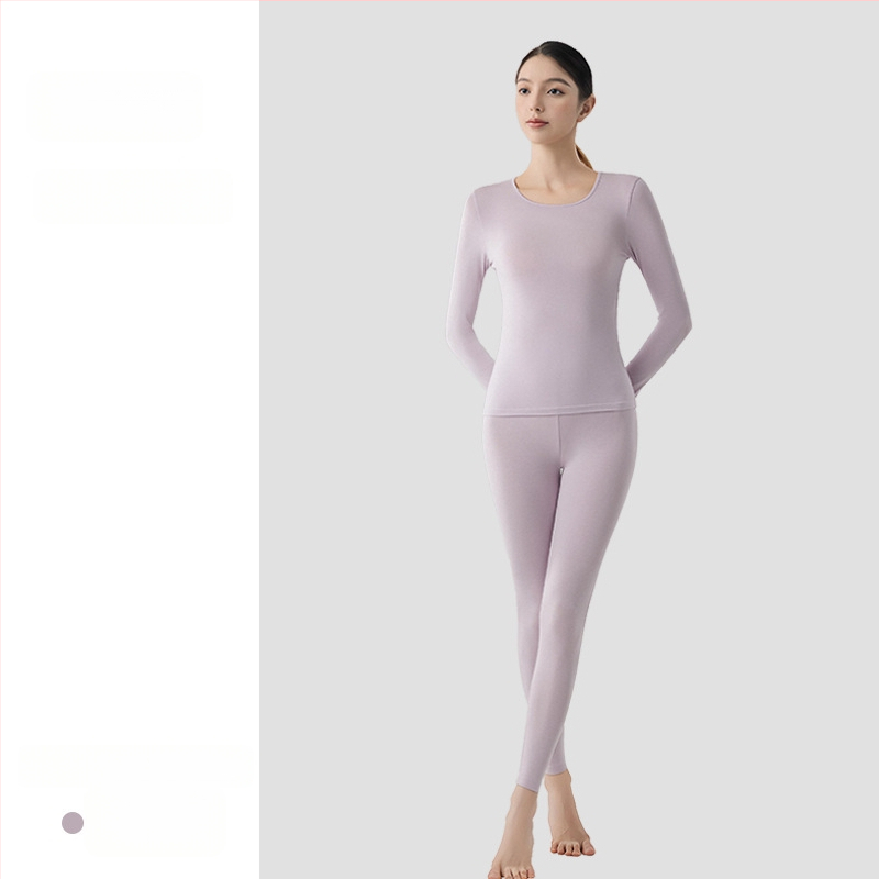 Moterų modalinis terminis pagrindinis rinkinys – plonas, vieno sluoksnio, šildymas, antibakterinis, 51,5% modalas