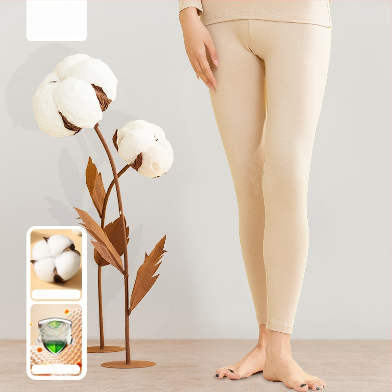 Moterų terminis komplektas iš 95% medvilnės, antibakterinis, apvali kaklo, megztinis viršuje