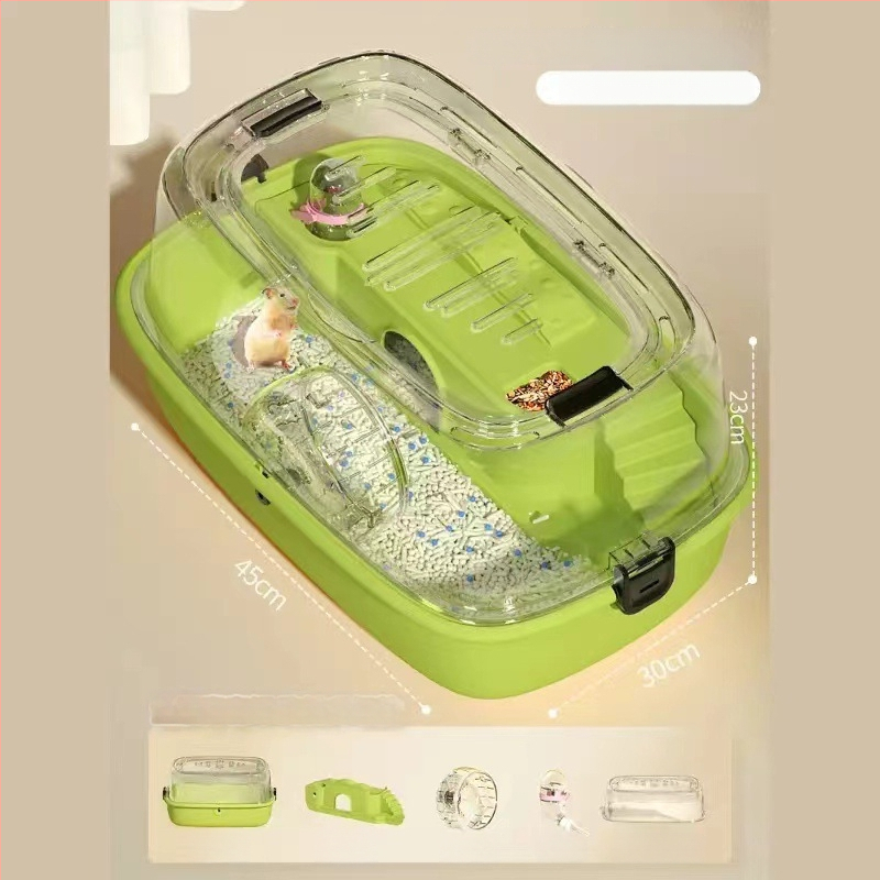 Hamsterio narvas, PP medžiaga, stačiakampio formos, nuimamas dizainas, animacinis stilius