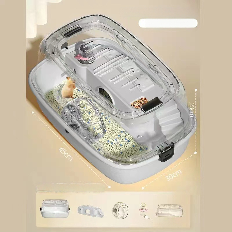 Hamsterio narvas, PP medžiaga, stačiakampio formos, nuimamas dizainas, animacinis stilius