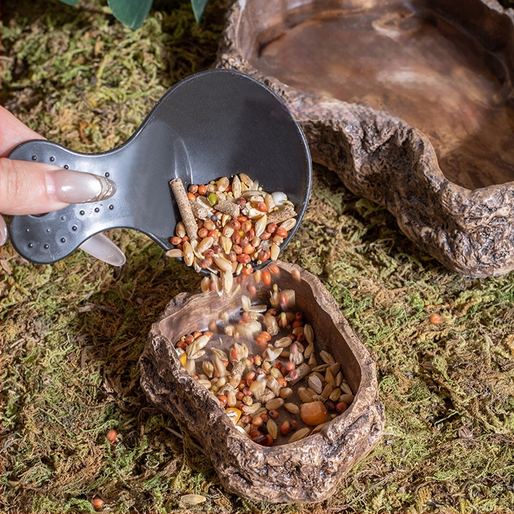 Roomajate toitumise ja joogikauss kivivanni imitatsiooniga (Materjal: Poola tsement; Bränd: Shuo ni; Sobiv: roomajad; Litsentsitud eribrändide märgid: Jah)