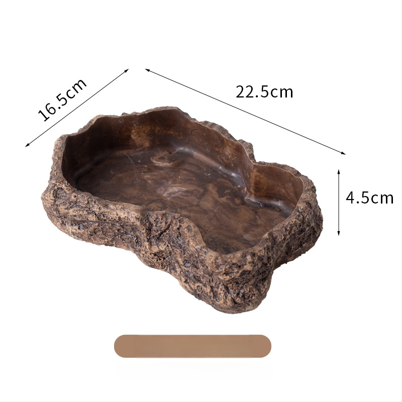 Roomajate toitumise ja joogikauss kivivanni imitatsiooniga (Materjal: Poola tsement; Bränd: Shuo ni; Sobiv: roomajad; Litsentsitud eribrändide märgid: Jah)