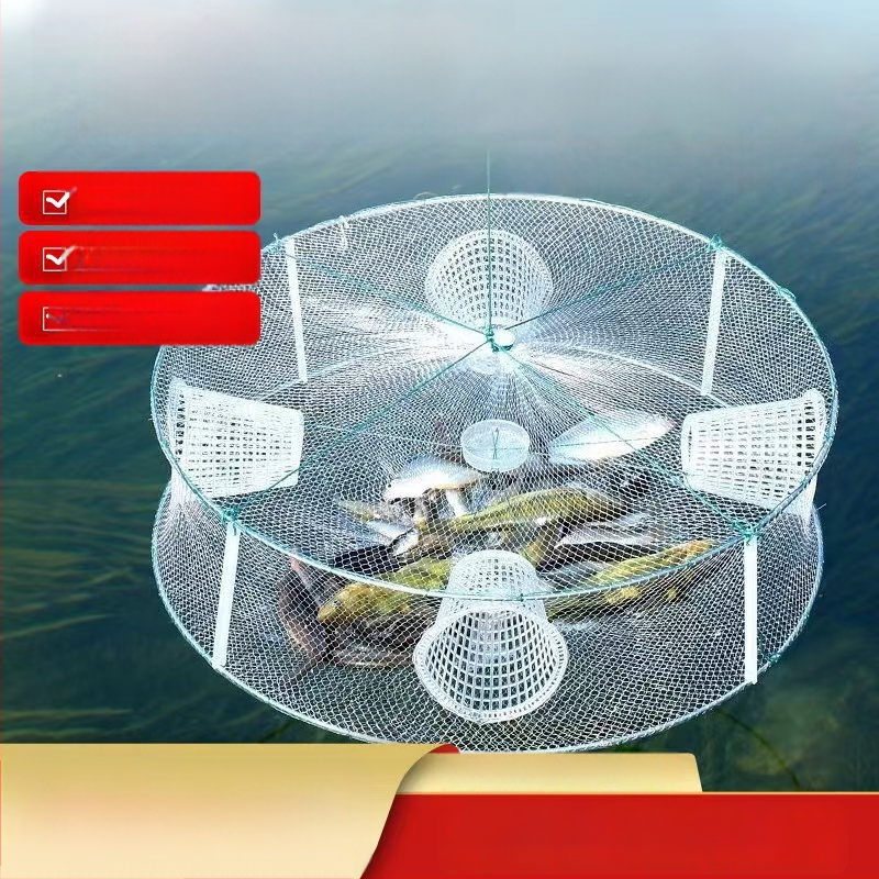 Giant Fin King zvejas tīklu kaste mazām zivīm, langustēm un garnelēm