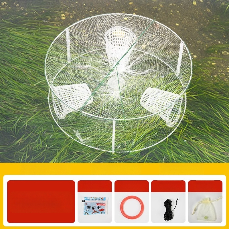 Giant Fin King zvejas tīklu kaste mazām zivīm, langustēm un garnelēm