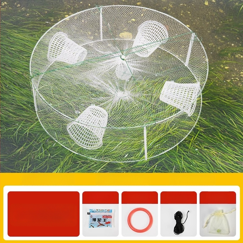 Giant Fin King zvejas tīklu kaste mazām zivīm, langustēm un garnelēm