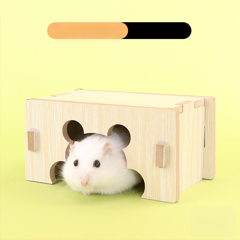 Medinis namelis hamsteriui su vienu kambariu — masyvus medis, lizdas mažiems gyvūnams