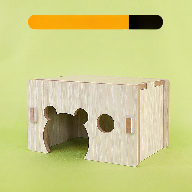 Medinis namelis hamsteriui su vienu kambariu — masyvus medis, lizdas mažiems gyvūnams