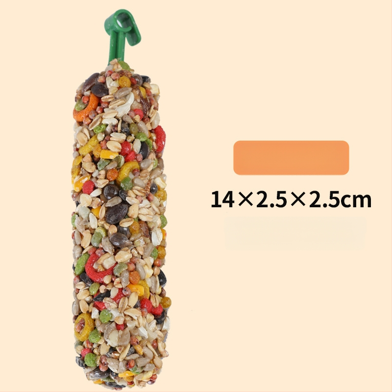 Papūgos kramymo lazdelė ir mokomoji užkanda – medžiaga iš penkių grūdų, prekių ženklas Happy Parrot, neimportuota