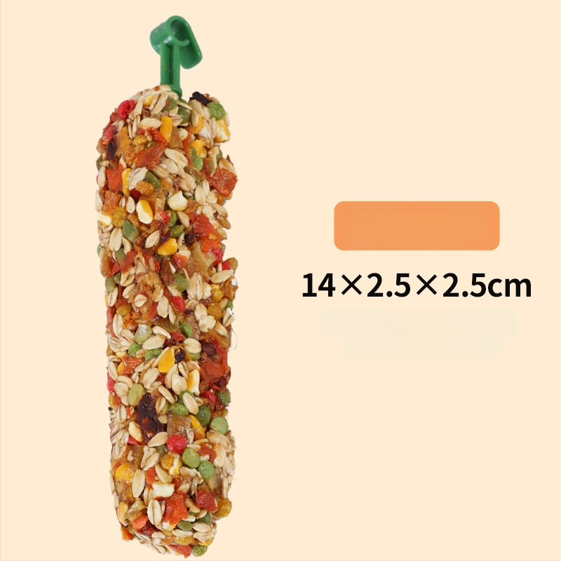 Papūgos kramymo lazdelė ir mokomoji užkanda – medžiaga iš penkių grūdų, prekių ženklas Happy Parrot, neimportuota