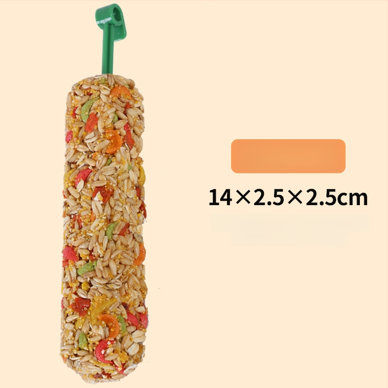 Papūgos kramymo lazdelė ir mokomoji užkanda – medžiaga iš penkių grūdų, prekių ženklas Happy Parrot, neimportuota