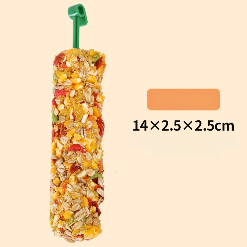 Papūgos kramymo lazdelė ir mokomoji užkanda – medžiaga iš penkių grūdų, prekių ženklas Happy Parrot, neimportuota