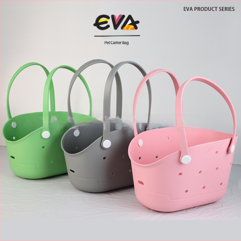 EVA lemmikloomakott – kaasaskantav, külgava avausega kott kassidele ja koertele, maht kuni 20 L, kergesti puhastatav, DIY aukudega muster