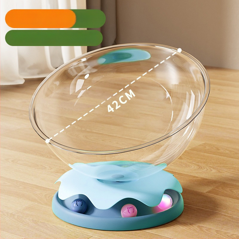 Kosmosa kapsulas kaķu ligzda ar rotējošu platformu, pašizglītojoša kaķu rotaļlieta, iekšējai lietošanai, viss vienā — Materiāli: ABS/PP/PET; Iekštelpu lietošanai; Kaķiem