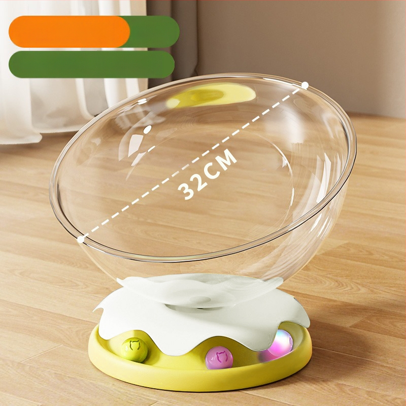 Kosmosa kapsulas kaķu ligzda ar rotējošu platformu, pašizglītojoša kaķu rotaļlieta, iekšējai lietošanai, viss vienā — Materiāli: ABS/PP/PET; Iekštelpu lietošanai; Kaķiem