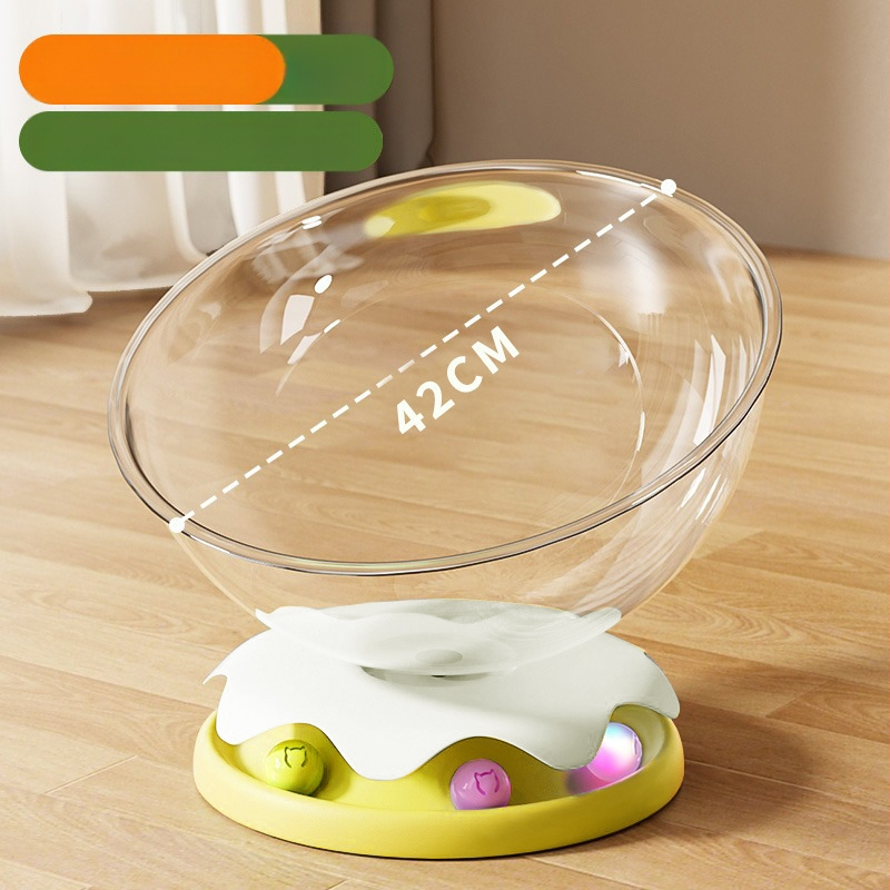 Kosmosa kapsulas kaķu ligzda ar rotējošu platformu, pašizglītojoša kaķu rotaļlieta, iekšējai lietošanai, viss vienā — Materiāli: ABS/PP/PET; Iekštelpu lietošanai; Kaķiem