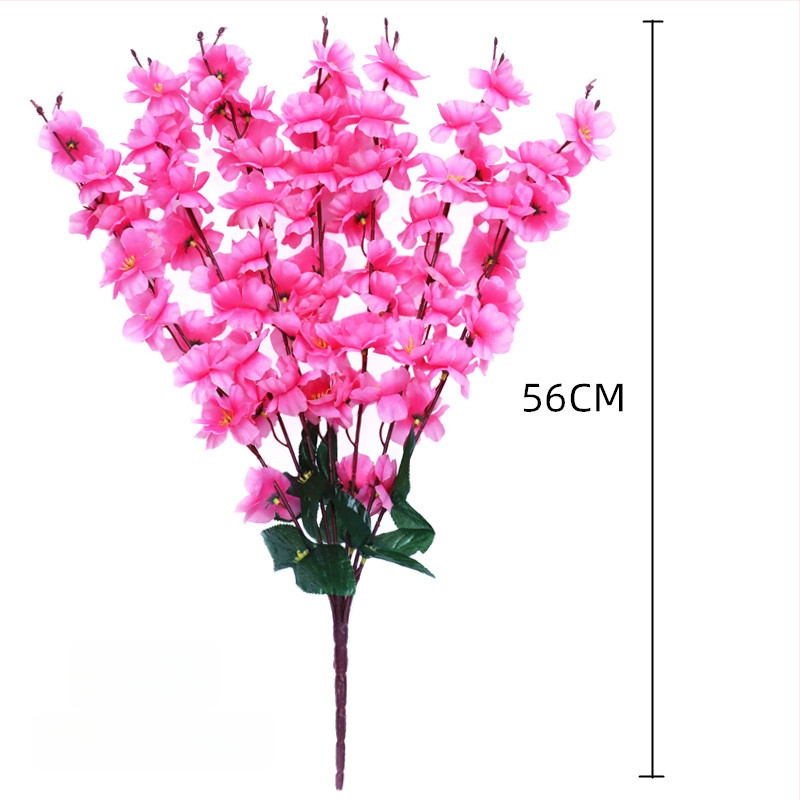 Viltotas persiku zieds zari dekorācijai mājās; Materiāls: zīda ziedi; Veids: simulētie persiku ziedi; Svars: 80 g; Piemērošana: kāzas, mājas dekors