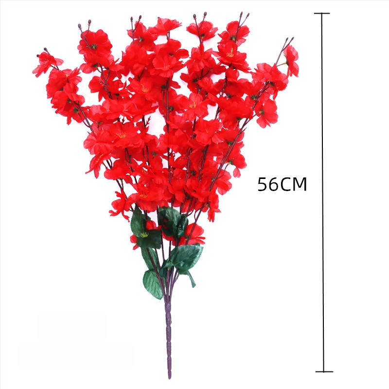 Viltotas persiku zieds zari dekorācijai mājās; Materiāls: zīda ziedi; Veids: simulētie persiku ziedi; Svars: 80 g; Piemērošana: kāzas, mājas dekors