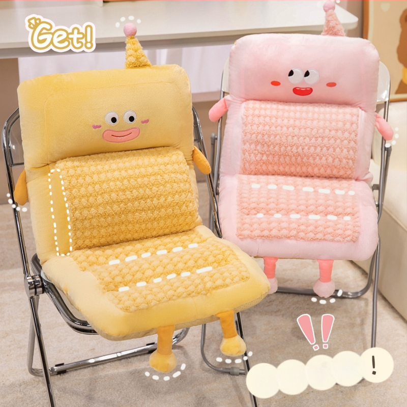 Ühekordne kontori istmepadja seljatugedega – plüüs, PP puuvillane täidis, anime karikatuuri muster, sobib magamistuppa või kontorisse