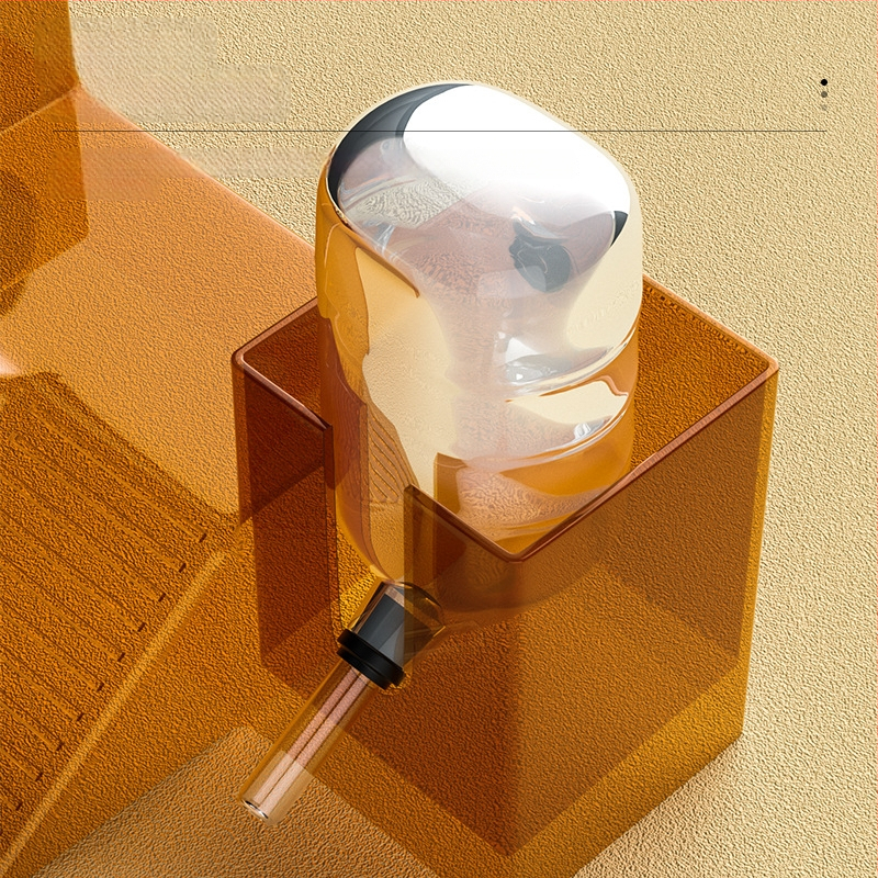 Hamsterių buveinė su panoraminiu skaidriu lizdu, taku ir vila; įskaičiuota vandens buteliukas ir maisto dubuo — Plastmasė, Prekės ženklas Silly Darling