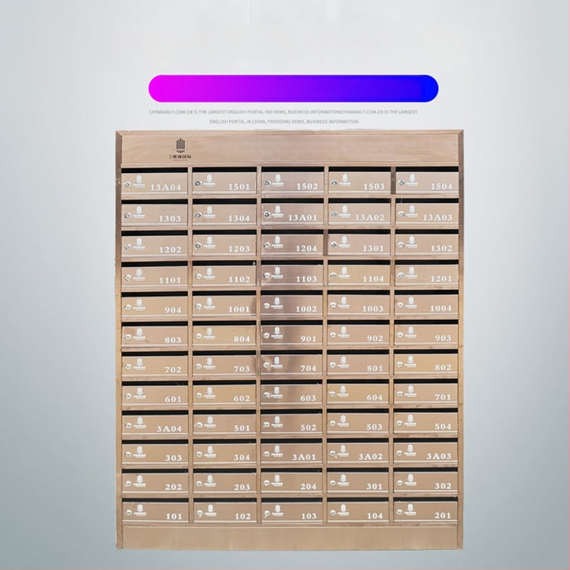 Daugybės skyrių namų pašto dėžutė iš nerūdijančio plieno, modelis zr-018, Zhen Rui, sieninis montavimas vidaus ir lauko naudojimui