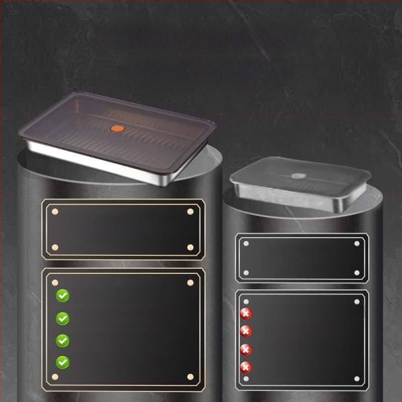 316 nerūdijančio plieno koldūnų laikymo dėžė su dangčiu, daugiafunkcinė šaldytuvo/šaldiklio dėžė, storesnis sandarinimas