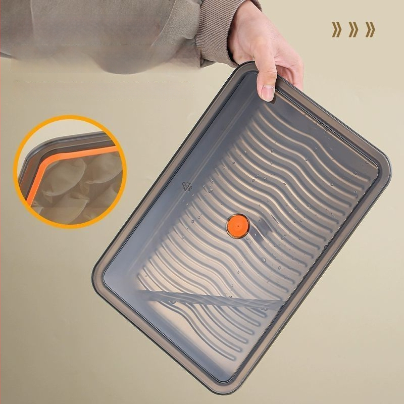 316 nerūdijančio plieno koldūnų laikymo dėžė su dangčiu, daugiafunkcinė šaldytuvo/šaldiklio dėžė, storesnis sandarinimas