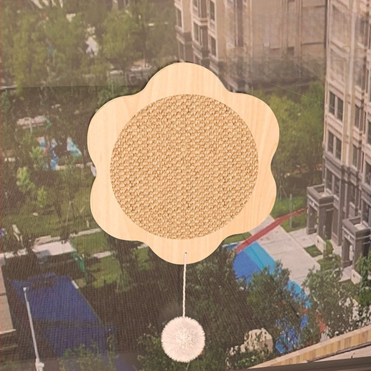 Kaķu skrāpētāja plāksne no sisāla, pakarināšanai pie sienas, vertikālais dizains, minimālistisks stils, materiāls: sisals, iepakojumā 10 gab.