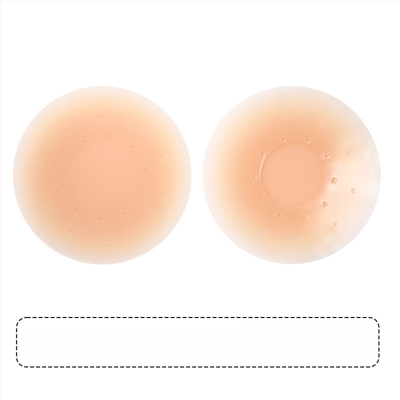 Silikono krūtų lipdukas – be žymių, kvėpuojantis, nematomas; plonas, spenelio forma: apvali; blizgus paviršius