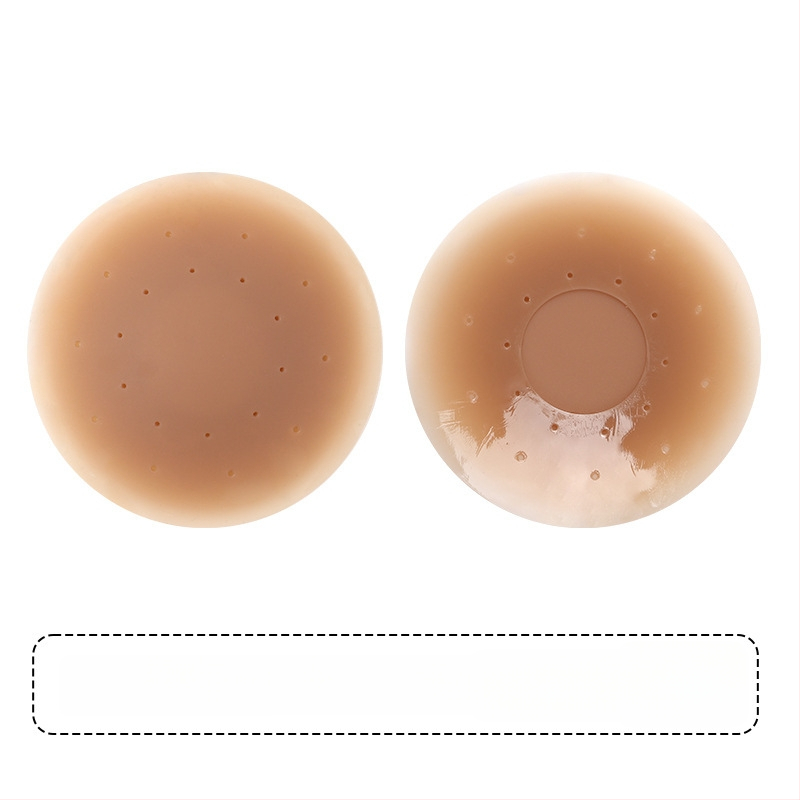 Silikono krūtų lipdukas – be žymių, kvėpuojantis, nematomas; plonas, spenelio forma: apvali; blizgus paviršius