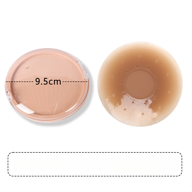 Silikono krūtų lipdukas – be žymių, kvėpuojantis, nematomas; plonas, spenelio forma: apvali; blizgus paviršius