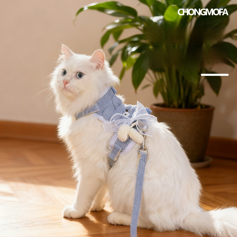 Mažų šunų krūtinės diržas, poliesteris, neatsijungiantis pavadėlis pasivaikščiojimams