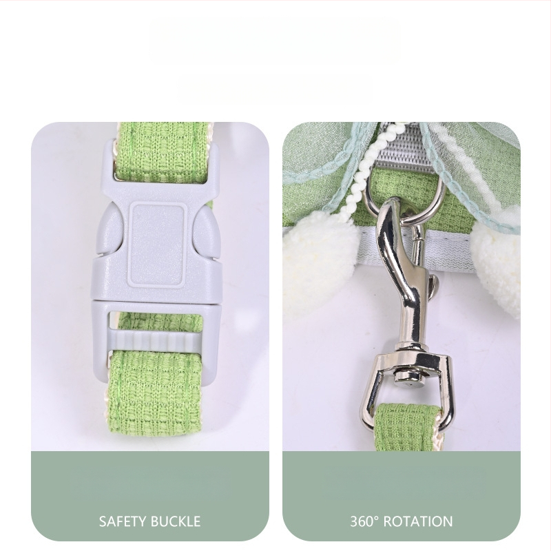 Mažų šunų krūtinės diržas, poliesteris, neatsijungiantis pavadėlis pasivaikščiojimams