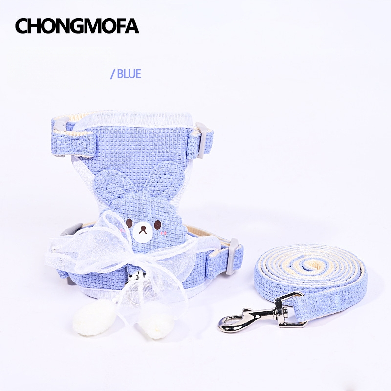 Mažų šunų krūtinės diržas, poliesteris, neatsijungiantis pavadėlis pasivaikščiojimams