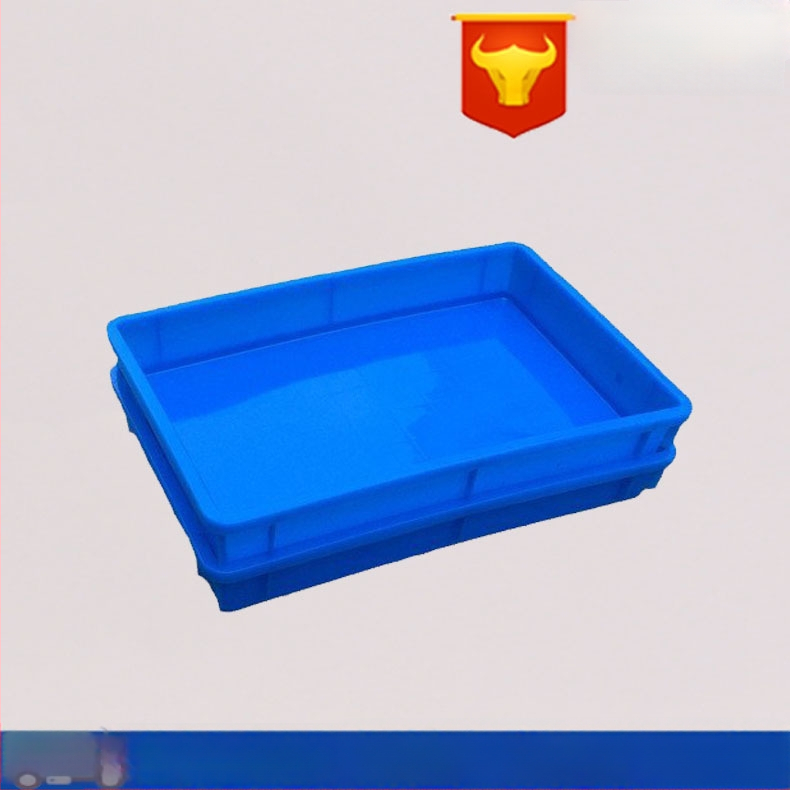 HDPE plastikinė dėžė daržovėms ir vaisiams, injekcinis formavimas, sienos storis 1.0–1.5 mm, svoris 0.31 kg, apkrova 5 kg