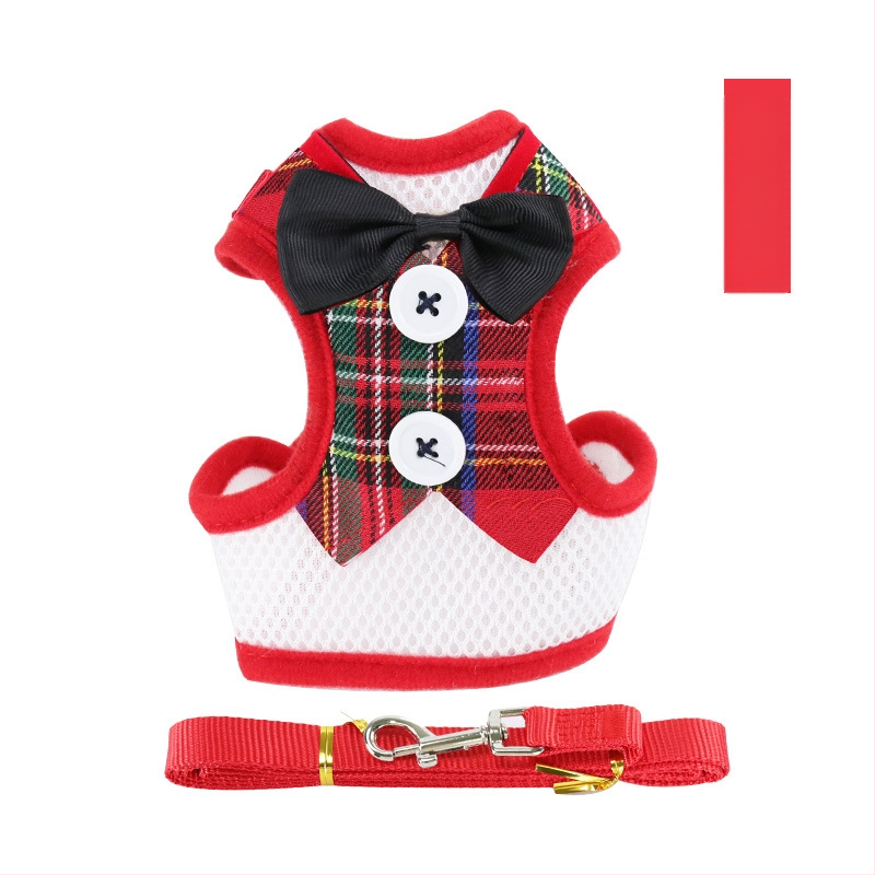 Katės harnasas ir pavadėlio rinkinys, kvėpuojantis liemenės stiliaus, audinys, prekės ženklas Pet Baihui, kategorija traukos juosta