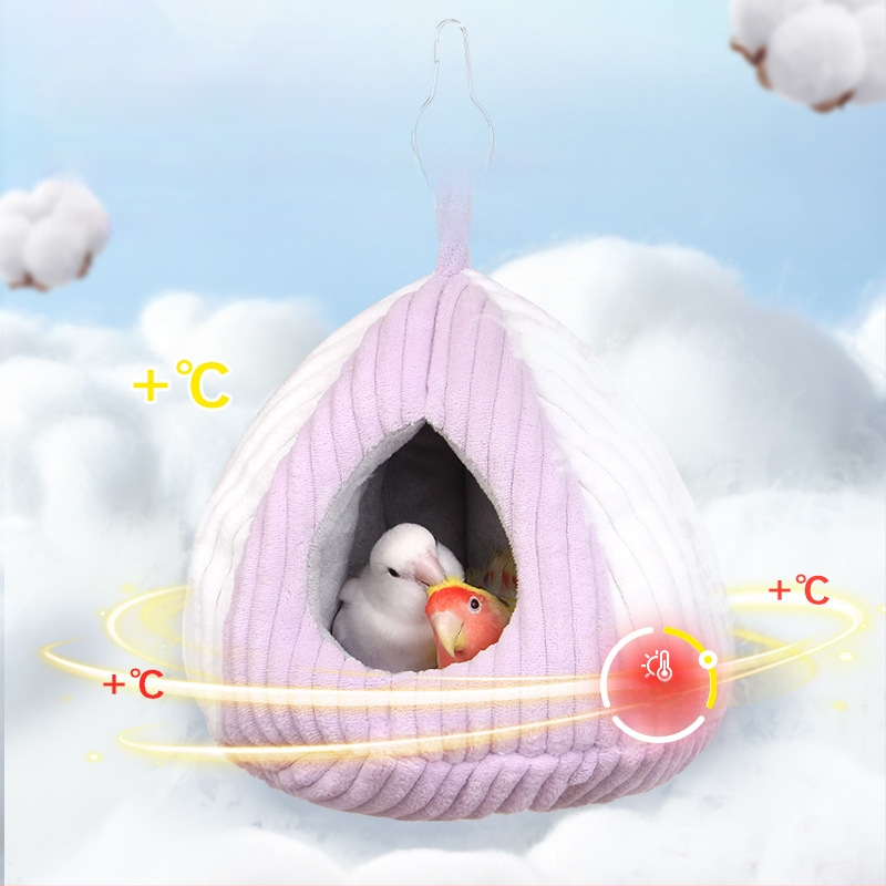 Žieminis audinio lizdas hamsters ir mažiems paukščiams, ovali forma, palaiko šilumą