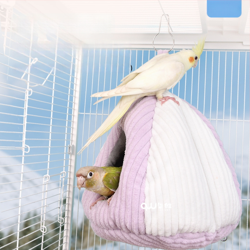 Žieminis audinio lizdas hamsters ir mažiems paukščiams, ovali forma, palaiko šilumą