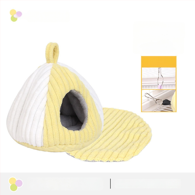 Žieminis audinio lizdas hamsters ir mažiems paukščiams, ovali forma, palaiko šilumą