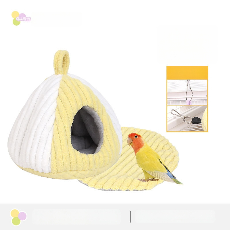 Žieminis audinio lizdas hamsters ir mažiems paukščiams, ovali forma, palaiko šilumą