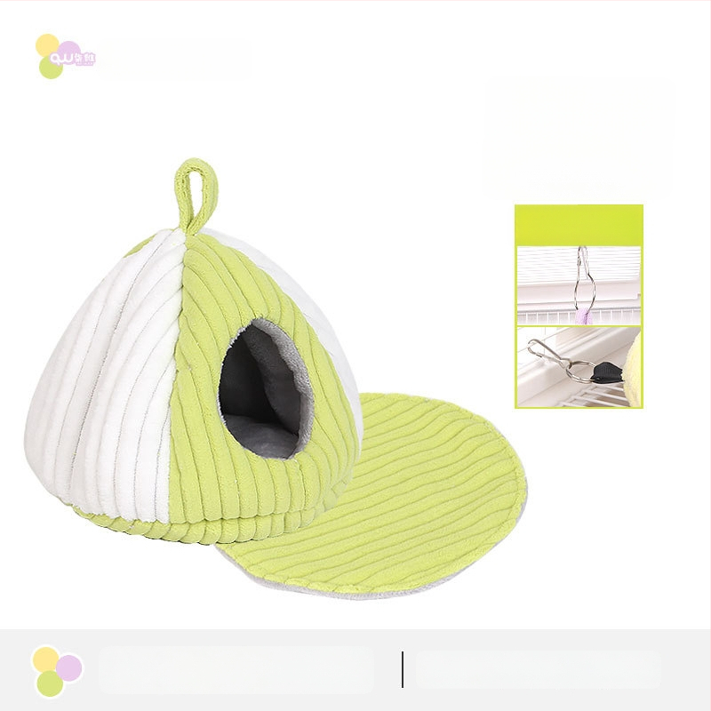 Žieminis audinio lizdas hamsters ir mažiems paukščiams, ovali forma, palaiko šilumą