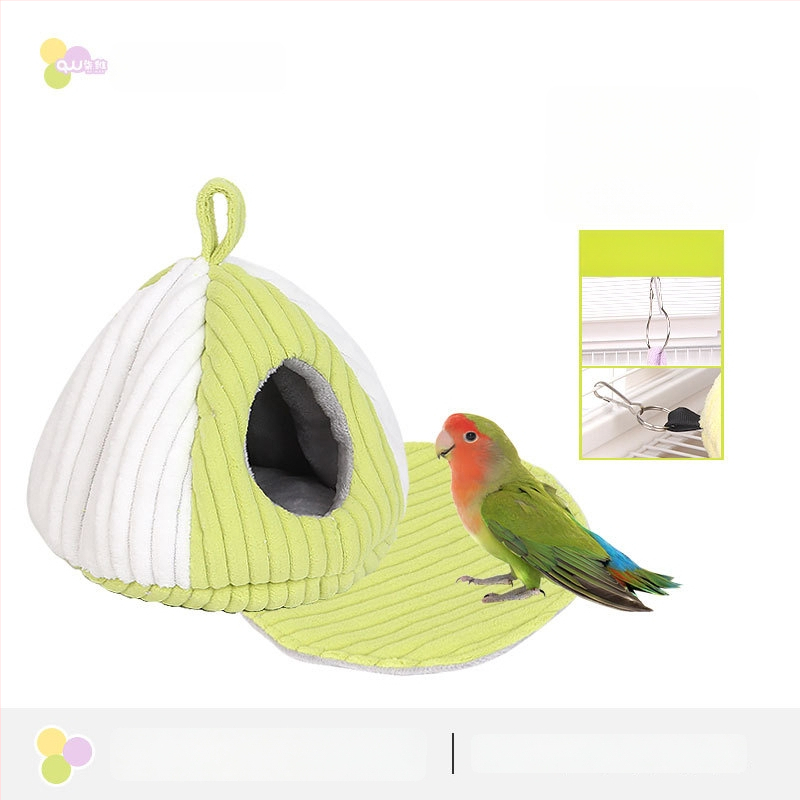 Žieminis audinio lizdas hamsters ir mažiems paukščiams, ovali forma, palaiko šilumą