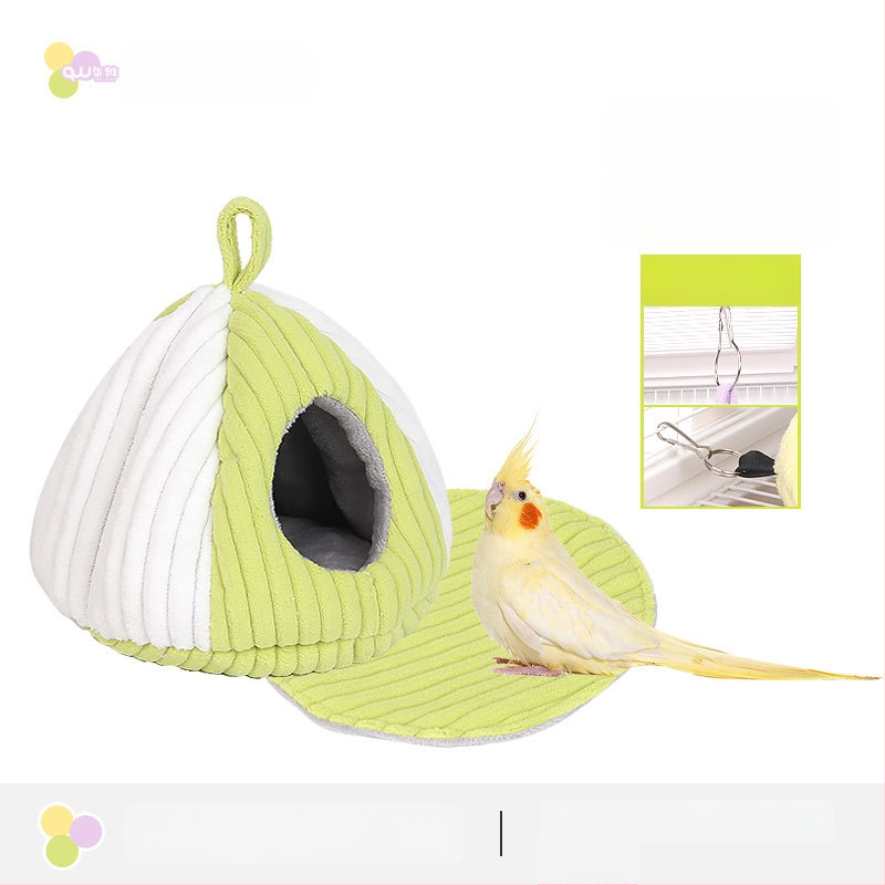 Žieminis audinio lizdas hamsters ir mažiems paukščiams, ovali forma, palaiko šilumą