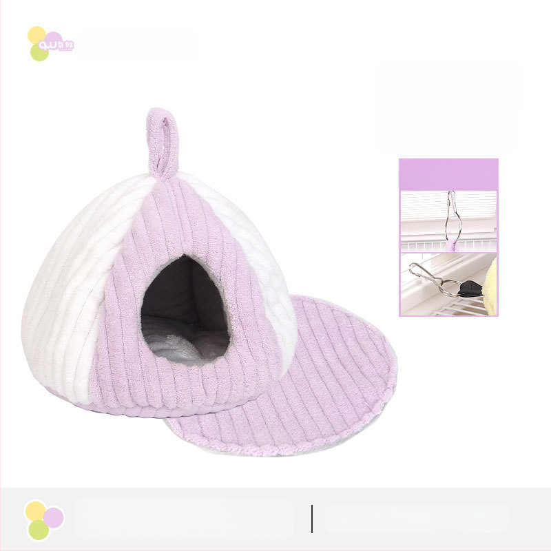 Žieminis audinio lizdas hamsters ir mažiems paukščiams, ovali forma, palaiko šilumą