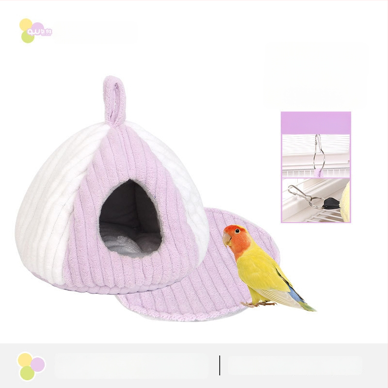 Žieminis audinio lizdas hamsters ir mažiems paukščiams, ovali forma, palaiko šilumą
