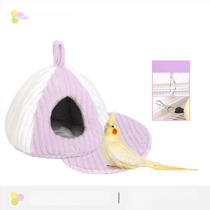 Žieminis audinio lizdas hamsters ir mažiems paukščiams, ovali forma, palaiko šilumą