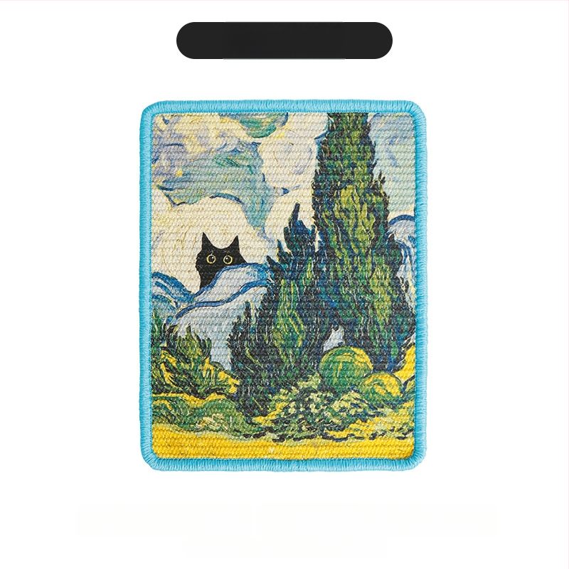 Kaķu skrāpēšanas dēlis no sisala – sienas uzstādāms, izturīgs pret nodilumu, bez šķembām, japāņu stils