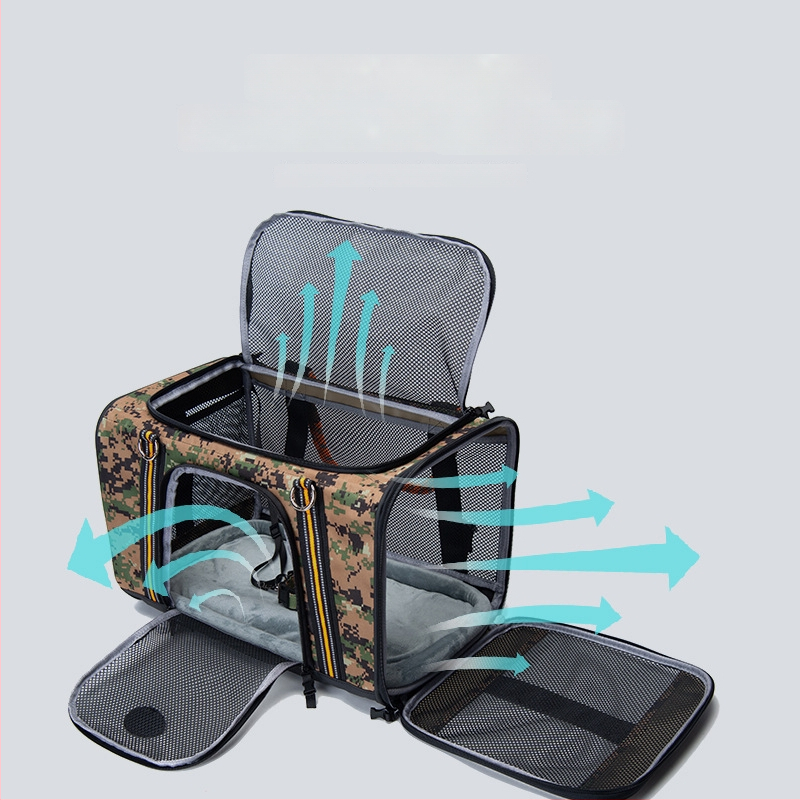 Automobilio gyvūnų krepšys, kvėpuojantis, poliesteris, 20L talpa, tinka 4–8 kg gyvūnams, atspari dilimui ir įbrėžimams