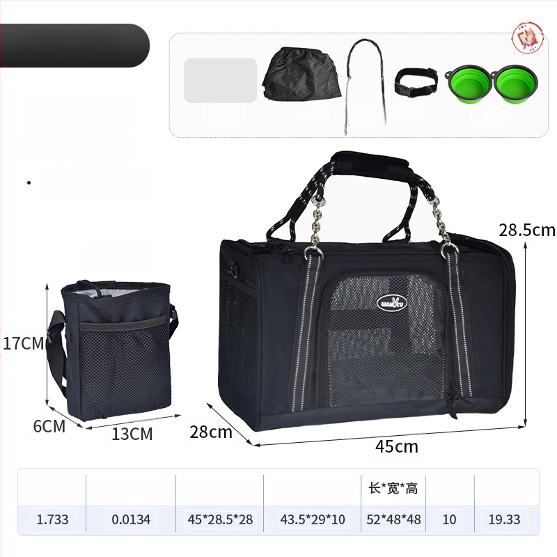 Automobilio gyvūnų krepšys, kvėpuojantis, poliesteris, 20L talpa, tinka 4–8 kg gyvūnams, atspari dilimui ir įbrėžimams