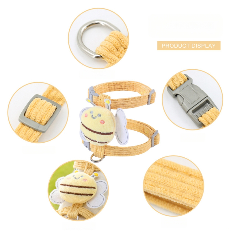 Katės liemenė su pavadėliu, I formos dizainas, anti pabėgimo funkcija, poliesteris